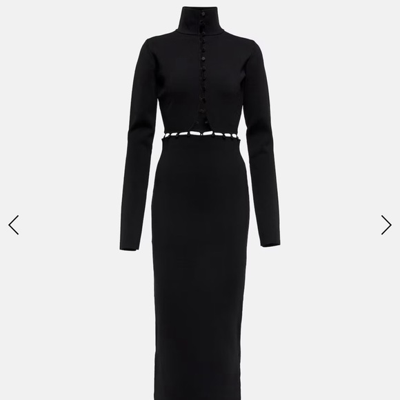 NANUSHKA Kaida mockneck cut-out midi dress - Picture 4 of 8